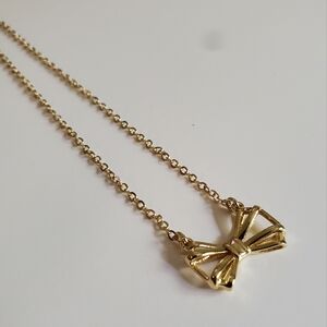 Ted Baker Glena Tiny GOLD Geometric Bow Necklace